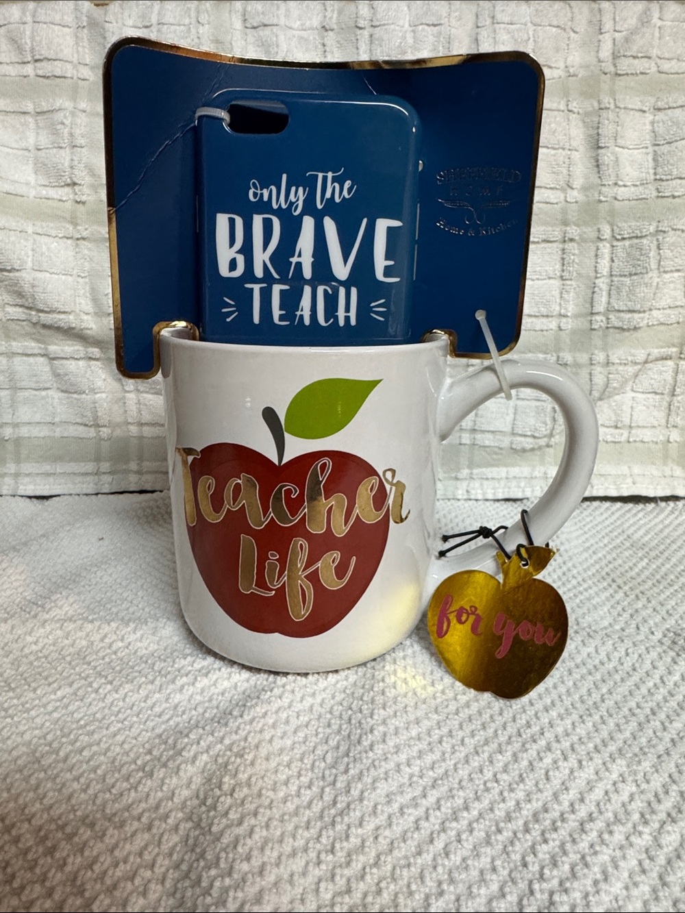 Sheffield Home White Teacher Life Mug and Cell Phone Cover